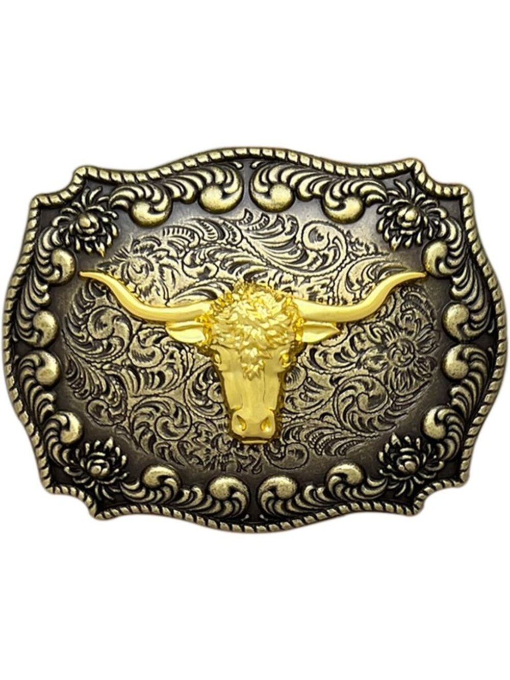 Women Animal-009 Imported Western Cowboy Bull Head Horse Belt Buckle
